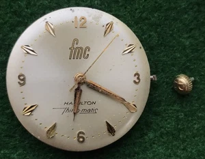 Vintage Hamilton Thin-O-Matic "FMC" Dial Movement Only for Parts - Picture 1 of 2
