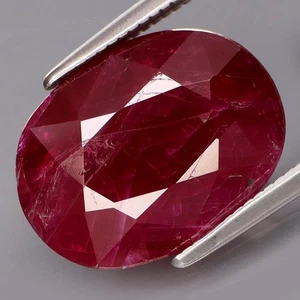 8.04Ct.UNHEATED! Best Color Natural BIG Top Red Ruby Winza,Tanzania - Picture 1 of 4