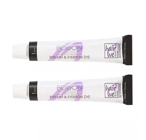 2x Hairwell Eyelash & Eyebrow Tint 1. Black SAME DAY POST AUS SELLER - Picture 1 of 2