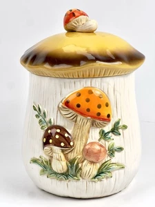 Sears Roebuck Merry Mushroom Canister 10.5” Extra Large 1976 Vintage Japan - Picture 1 of 13