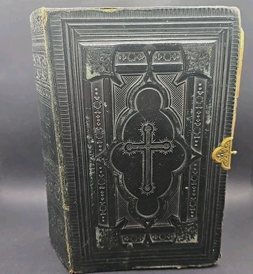 Antique Slovak SLOVAKIAN Bible (Worn, Missing A few Pages) 1800s - Image 1 of 4