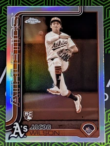 Jacob Wilson (RC) 2025 Topps Chrome Card #96 Sepia Refractor Athletics - Picture 1 of 2