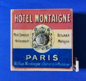 Metric Measuring Tape Hotel Montaigne Paris souvenir - Picture 1 of 3