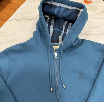 Sudadera con capucha a cuadros con cremallera Burberry Clarendon talla XL Foto 1 de 4