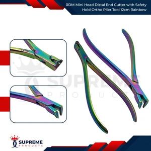RDM Mini Head Distal End Cutter with Safety Hold Ortho Plier Tool 12cm Rainbow - Bild 1 von 6