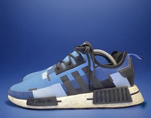 Adidas Sneaker NMD R1 X Pharrell Blau Schwarz ·Gr 42,5· Herren Streetwear - Bild 1 von 6
