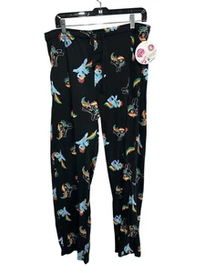 Pantalone pigiama My Little Pony nero multi taglia XL stampa cruscotto arcobaleno coulisse nuovo con etichette - Foto 1 di 11