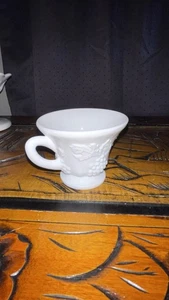 Colony Milk Glass Harvest Grapes Footed Cup, Snack, Punch 2 3/4” Tall - Picture 1 of 15