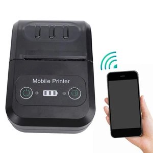 BT Thermal Receipt Printer For Andr-oid 58mm Portable Bill Paper Printer For NEW - Afbeelding 1 van 12