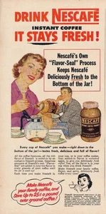 Anuncio de revista - 1952 - Café instantáneo Nescafé - Imagen 1 de 1