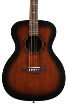 Luna Art Vintage Folk Acoustic Guitar - Distressed Vintage Brownburst - Image 1 of 4