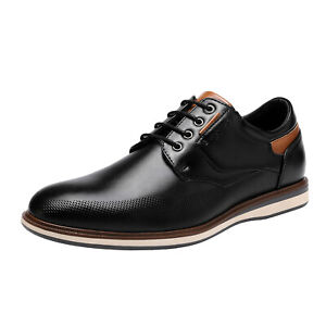 Zapatos De Vestir para Hombre Negro Real Cuero Con Cordones Formales Formal Informal Oxfords de extremo de ala