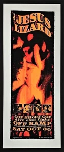 The Jesus Lizard POSTER Cop Shoot Cop Dirt Clod Fight 1997 Jason Austin Screen - Picture 1 of 3