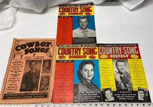 Vintage 1950's Country Song Roundup Magazine #34,35,37 & Cowboy Song #39 - Picture 1 of 9
