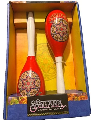 Banda Carlos Santana Percusión Latina Rhythmix Maracas 10" Madera Foto 1 de 4