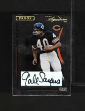 2004 PLAYOFF PRIME SIGNATURES AUTO #15 GALE SAYERS SERIAL #05/21 HOF BEARS