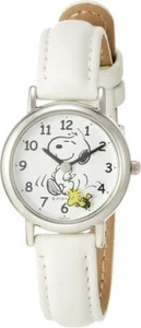 CITIZEN Q&Q PEANUTS Snoopy P003-314 Watch Analog White Women Leather Band NEW - Picture 1 of 1