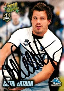 Signed 2010 CRONULLA SHARKS NRL Card ADAM CUTHBERTSON - Picture 1 of 2