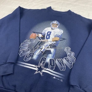 Vintage 1999 Dallas Cowboys Troy Aikman Sweatshirt Herren XL Crewneck Pullover - Bild 1 von 8