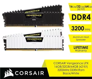 Corsair Vengeance LPX 16gb, 32gb (2x16gb) 3200mhz DDR4 Desktop memory brand new! - Picture 1 of 10