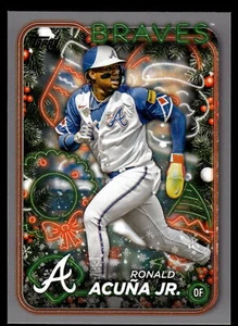 2024 Topps Holiday RONALD ACUNA JR. SILVER GLITTER #H100 - Picture 1 of 2