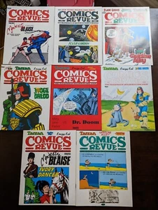 Collection Of 8 Comic Revue Strip Magazine #67-74 1991-1992 Judge Dredd - Picture 1 of 8