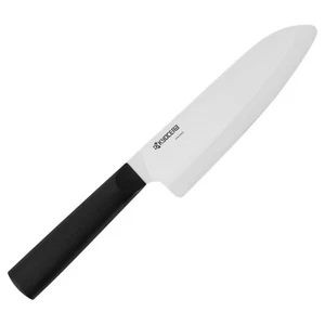 Kyocera InnovationWhite" 16cm Ceramic Santoku Knife - Black Handle - Picture 1 of 2