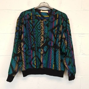 Marina Rinaldi Womens Vintage Top LOOSE Blouse FITS LIKE UK 14 Relaxed Wool 90% - Picture 1 of 9