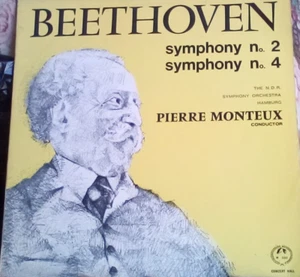BAG 1 X CLASSICAL LP  RECORD BEETHOVEN SYMPHONY 2 AND 4 MONTEUX - Picture 1 of 4