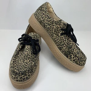 Women's Hush Puppies Bridget sz 11 Animal Print Leopard Suede Platform Sneakers - Picture 1 of 9