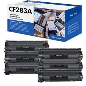 6 PACK  CF283A Toner Compatible with HP LaserJet MFP M127fw M127fn M225dn M225dw - Picture 1 of 8