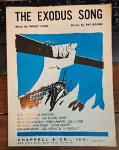 The Exodus Song - Sheet Music Piano Vocal Pat Boone Ernest Gold 1961 - Picture 1 of 3