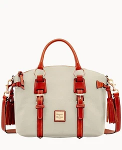 Dooney & Bourke Pebble Grain Bristol Satchel Crossbody Bag Womens Signature NWT - Picture 1 of 23