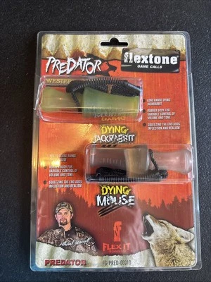 NEW FLEXTONE WESTERN PREDATOR COMBO CALLS  DYING JackRABBIT & DYING MOUSE Coyote - Image 1 of 4