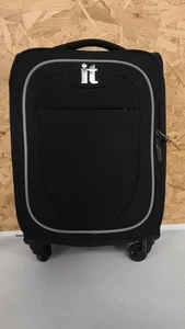 IT Luggage Softside Checked Suitcase – 4 Wheel Spinner, Lightweight Design - Picture 1 of 13