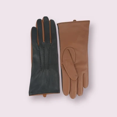 Frye Two Tone Buttery Soft Leather Driving Gloves XL 8.5 NWT - Image 1 of 2
