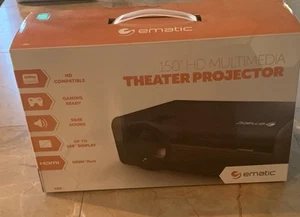 HD Multimedia Theater Projector - Black (EPJ580B) Ematic 150" - Picture 1 of 9