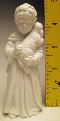 Belén Avon Coleccionables Pastor Niño y Cordero Blanco Bisque Porcelana '83 sin caja Foto 1 de 4