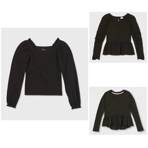 Art Class Mädchen 3-teiliges Langarmshirt schwarz Größe S 6/6X neu - Bild 1 von 4