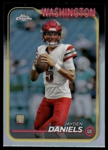 2024 Topps Chrome Jayden Daniels Refractor #201 Washington Commanders - Picture 1 of 2
