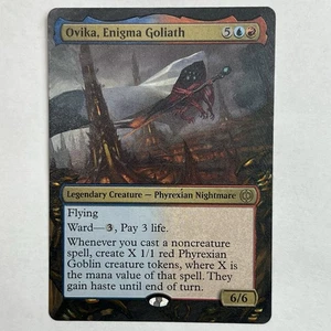 MTG altered art hand painted Magic the Gathering Ovika, Enigma Goliath Commander - Picture 1 of 4