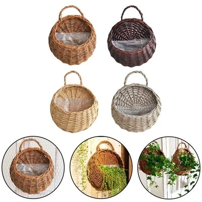 Rustikaler Charme trifft funktionales Design in diesem Blumenkorb zur Wandmontag - Bild 1 von 4