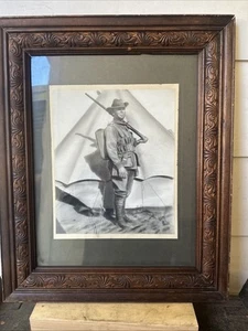 Australian WWI AIF Soldier Portrait Photo Full Kit With Rifle in original frame - Picture 1 of 3