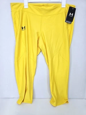 Pantalones capri de compresión para mujer Under Armour HeatGear amarillos talla 3XLT NUEVOS UA Foto 1 de 4