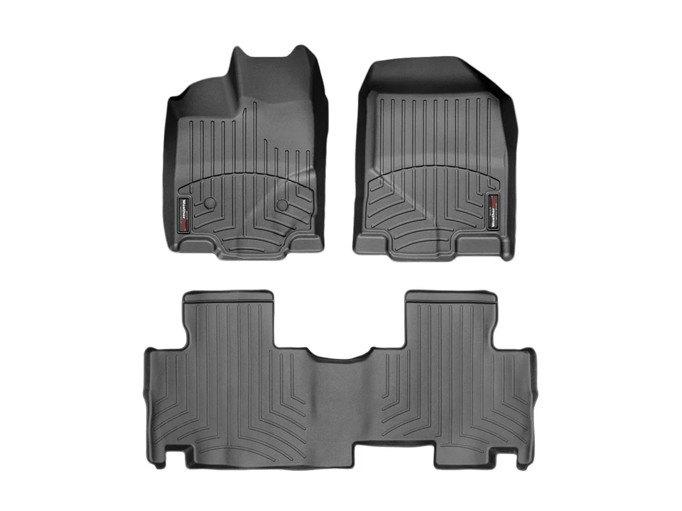 WeatherTech FloorLiner para 2011-2014 Ford Edge - 1ª e 2ª linha, preto - Imagem 1 de 4