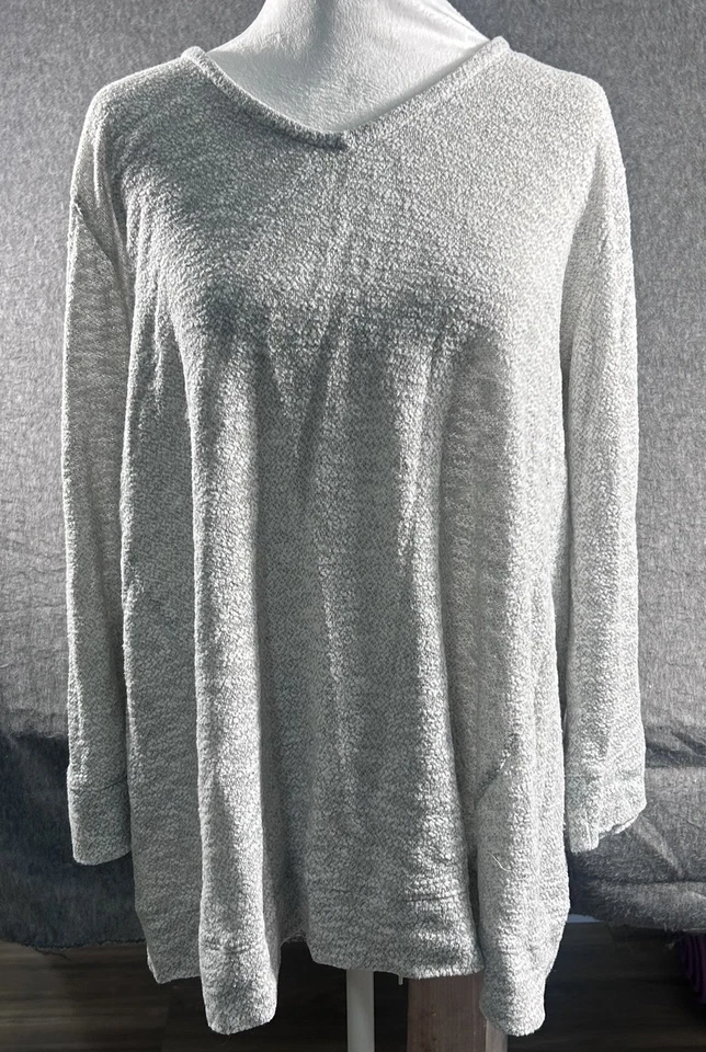 Nally & Millie 女式 XL 长袖 Gauzy 轻便毛衣美国制造 — 第 1/4 张图片