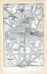 77 Melun 1921 pt. plan ville orig. + guide (9 p) ND St-Aspais Barthélemy Praslin - Picture 1 of 2