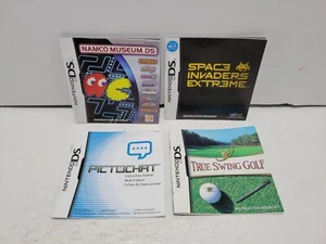 Lot 4 Namco Space Invaders Pictochat Golf Instruction Booklet Manual Nintendo DS - Picture 1 of 10