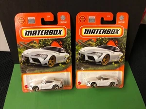 LOT OF (2) 2023 TOYOTA GR SUPRA MATCHBOX DIECAST,WHITE,NEW FOR 2024 H CASE! WOW - Picture 1 of 6