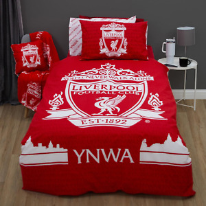 Liverpool FC Einzelbettbezug & Kissenbezug YNWA Tone Crest Fußballbettwäsche